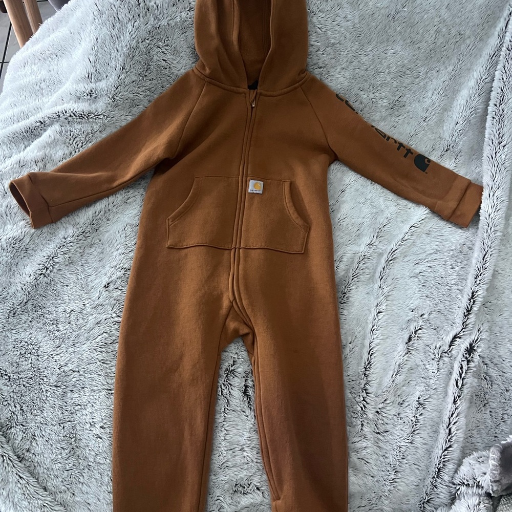 Carhartt Kids Tan Hooded Footie